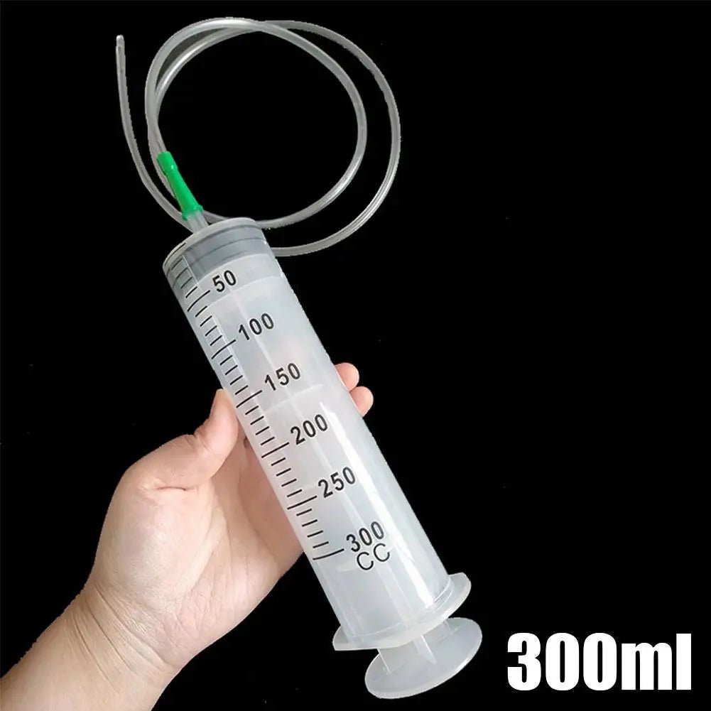 100/300/550ml Large Capacity Syringes Oil Pump With 1m Hose Pet Feeding Measuring Pump Hydroponics Nutrient Big Syringe - shift - knoobs