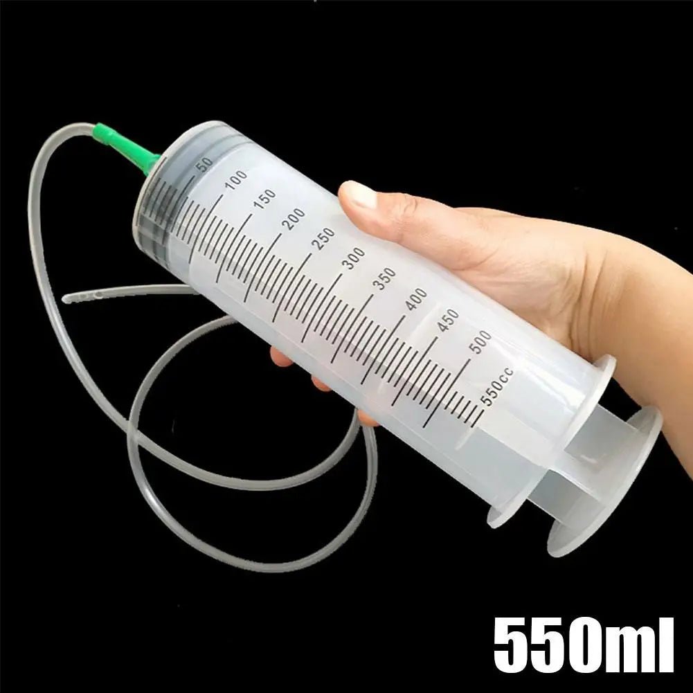 100/300/550ml Large Capacity Syringes Oil Pump With 1m Hose Pet Feeding Measuring Pump Hydroponics Nutrient Big Syringe - shift - knoobs