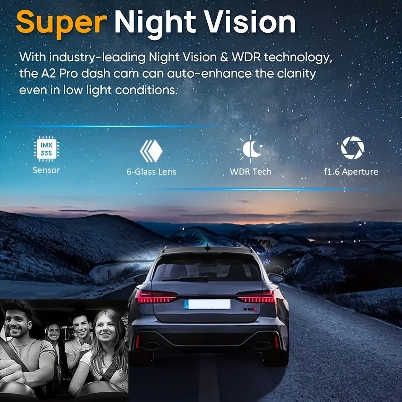 1080P Dual Camera Dash Cam For Cars With IR Night Vision, Loop Recording, And Wide Angle Lens - 3.16 Inch IPS Screen - shift-knoobs