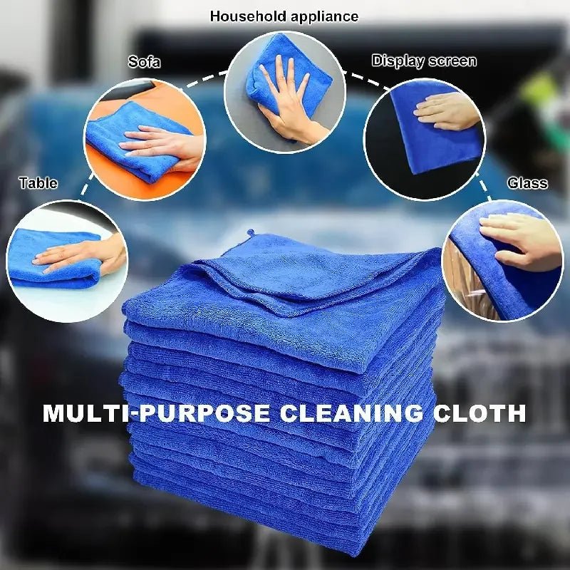 10Pcs Microfiber Towels Car Wash Drying Cloth Towel Household Cleaning Cloths Auto Detailing Polishing Cloth Home Clean Tools - shift - knoobs