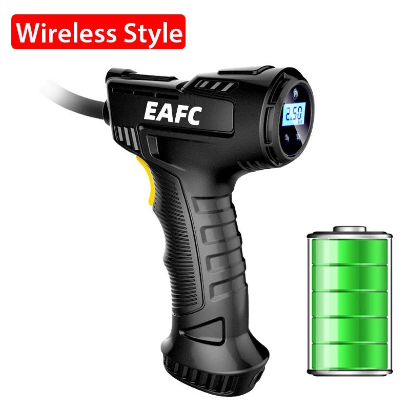120W Car Air Pump Wireless/Wired Electric Car Tire Inflatable Pump Portable Air Compressor for Tires Digital Auto Tire Inflator - shift - knoobs