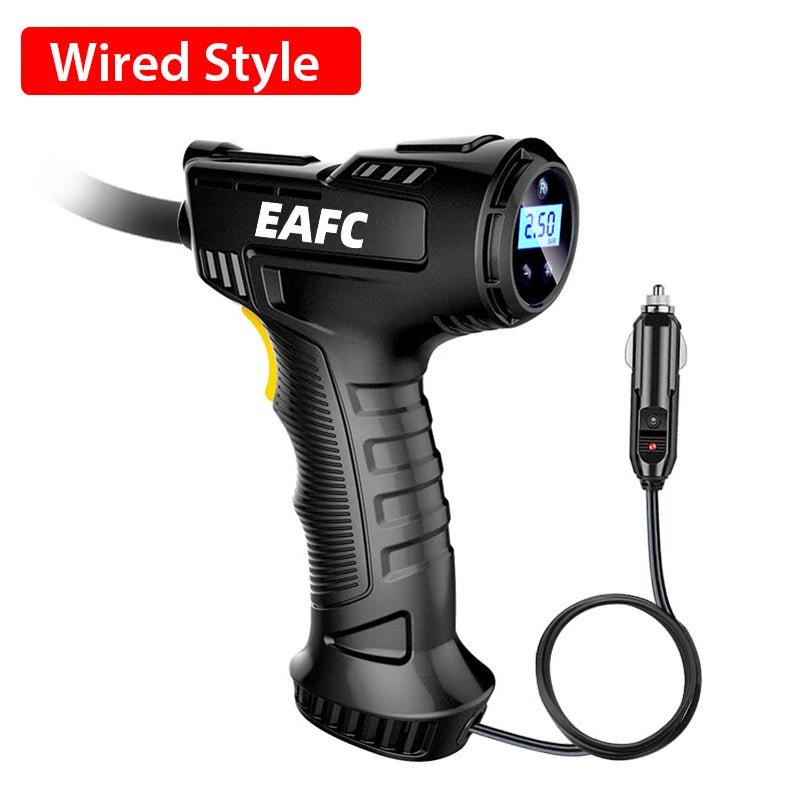 120W Car Air Pump Wireless/Wired Electric Car Tire Inflatable Pump Portable Air Compressor for Tires Digital Auto Tire Inflator - shift - knoobs