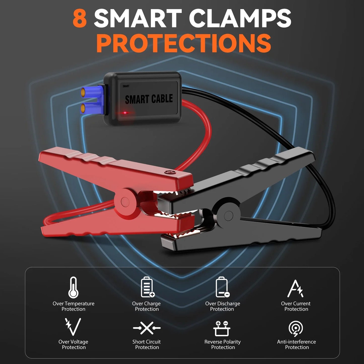 12800mAh Car Jump Starter Portable Power Bank Car Battery Booster 12V Car Starting Device for Petrol 7.0L Diesel 5.5L - shift - knoobs
