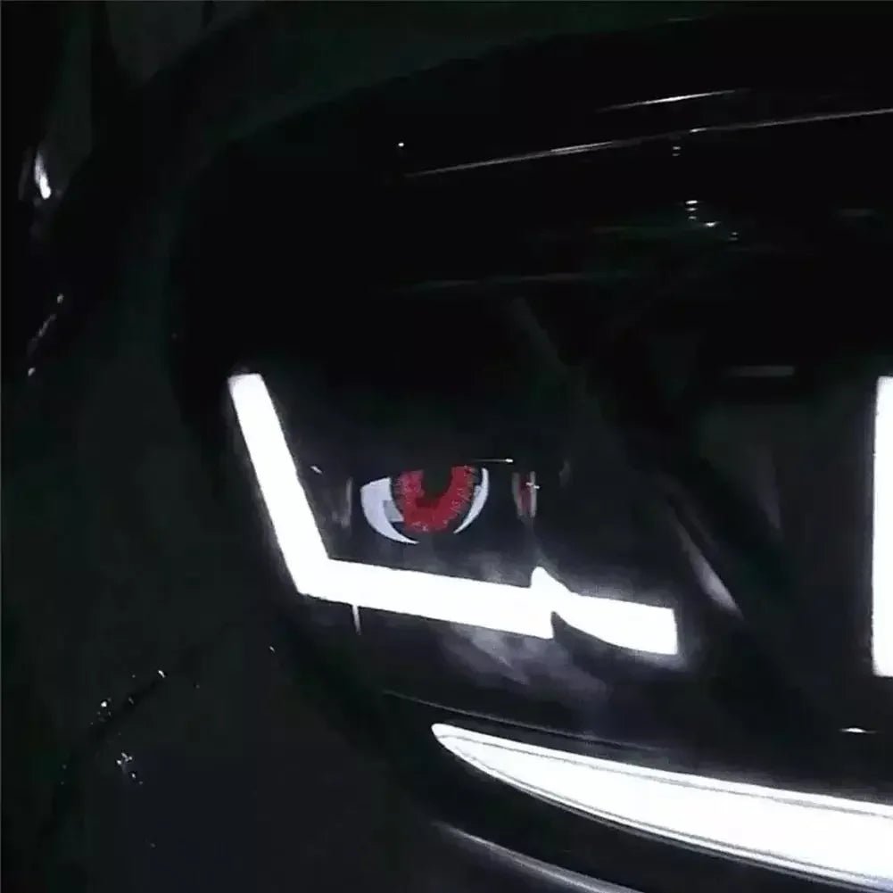 12V Remote Control Eyes Dynamic Devil Eyes LED Car Lights 2 Inch Retrofit Kits Headlight Assembly Auto Accessories Bi Led Lenses - shift - knoobs