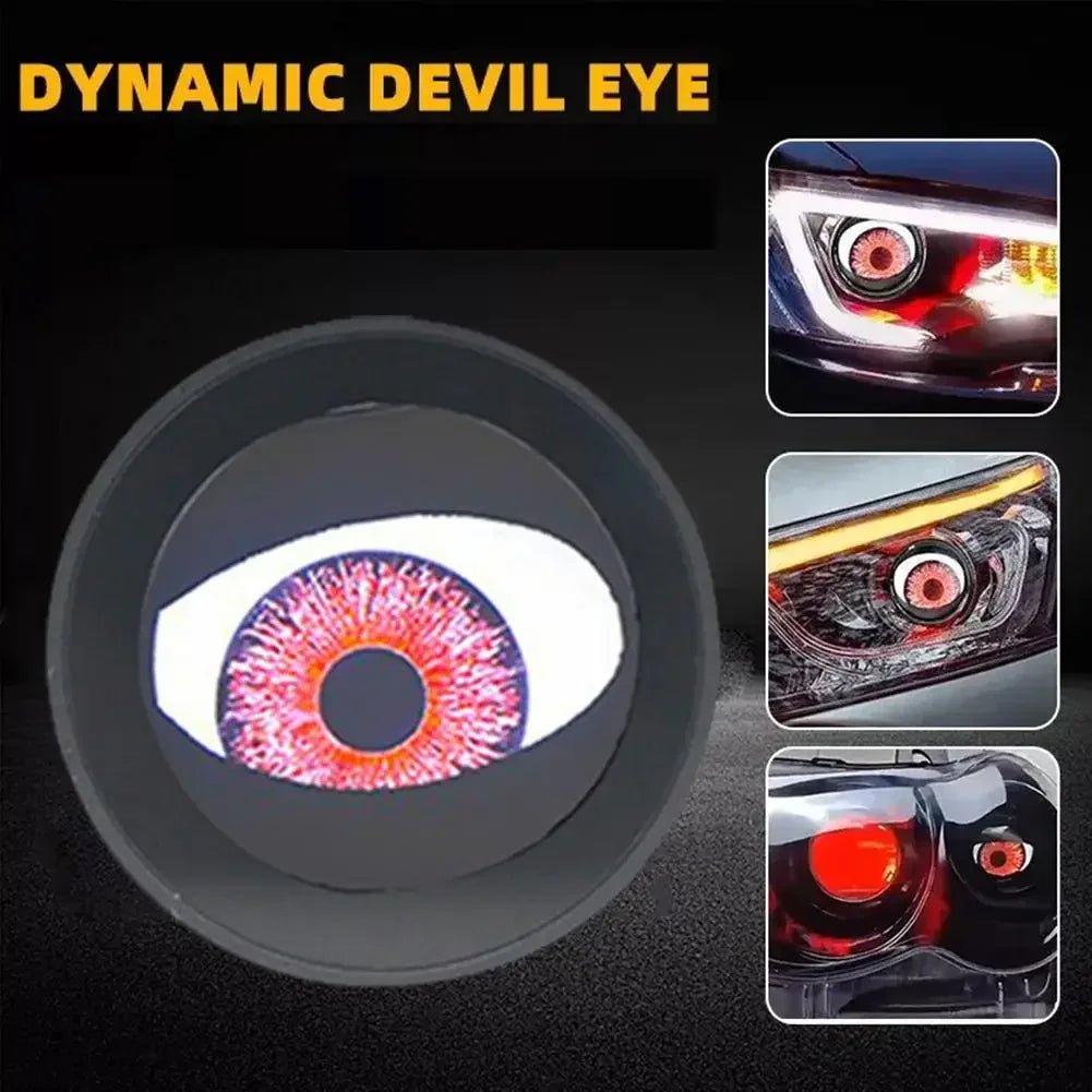 12V Remote Control Eyes Dynamic Devil Eyes LED Car Lights 2 Inch Retrofit Kits Headlight Assembly Auto Accessories Bi Led Lenses - shift - knoobs