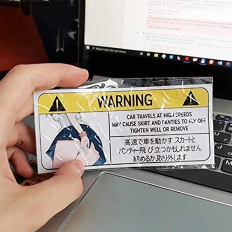 13CM JDM Funny Car Sticker for Panties Warning Peek Slap Decal Anime Vinyl Window Wall DIY Stickers Scratch - Proof Decor - shift - knoobs