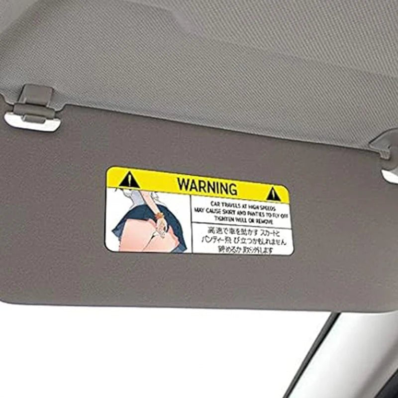 13CM JDM Funny Car Sticker for Panties Warning Peek Slap Decal Anime Vinyl Window Wall DIY Stickers Scratch - Proof Decor - shift - knoobs