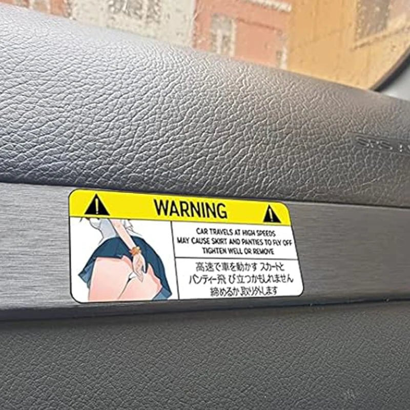 13CM JDM Funny Car Sticker for Panties Warning Peek Slap Decal Anime Vinyl Window Wall DIY Stickers Scratch - Proof Decor - shift - knoobs