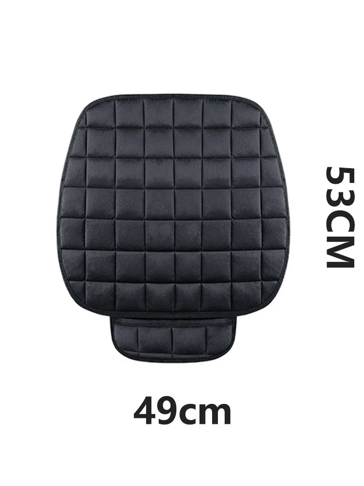 1pc New single piece backless plush car seat cushion for all seasons, non - slip and free of binding - square - shift - knoobs