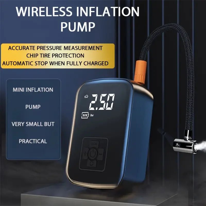 1pc Wireless Car Air Compressor Air Pump Electric Tire Inflator Pump for Motorcycle Bicycle Boat AUTO Tyre Balls Inflatable - shift - knoobs