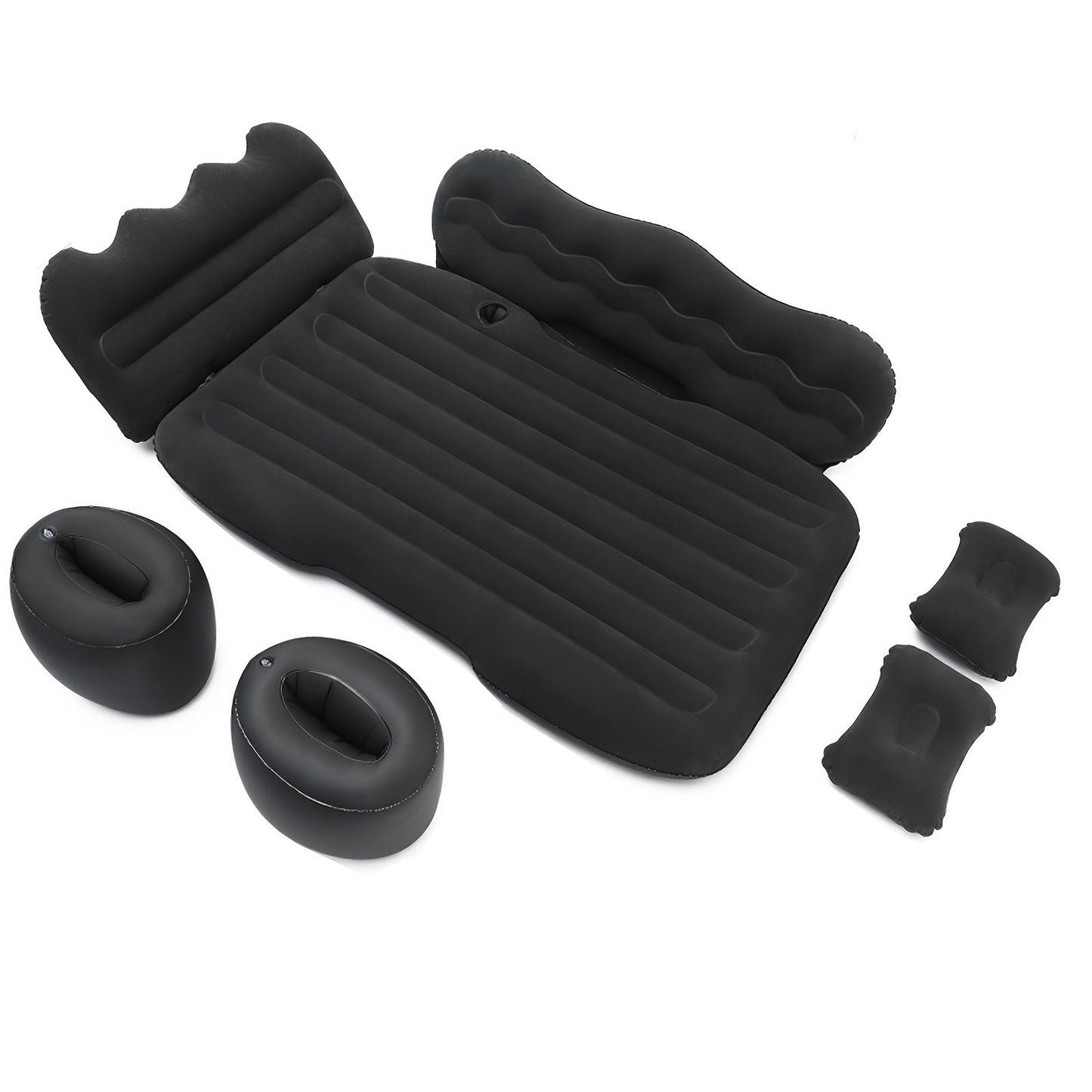 2 - Pillow Car Seat Cushion Set - Soft, Lightweight, Inflatable Trunk Mat with Air Pump for SUV, Sedan, Pickup Back Seat - Comfortable Sleeping Solution for Long Road Trips - shift - knoobs
