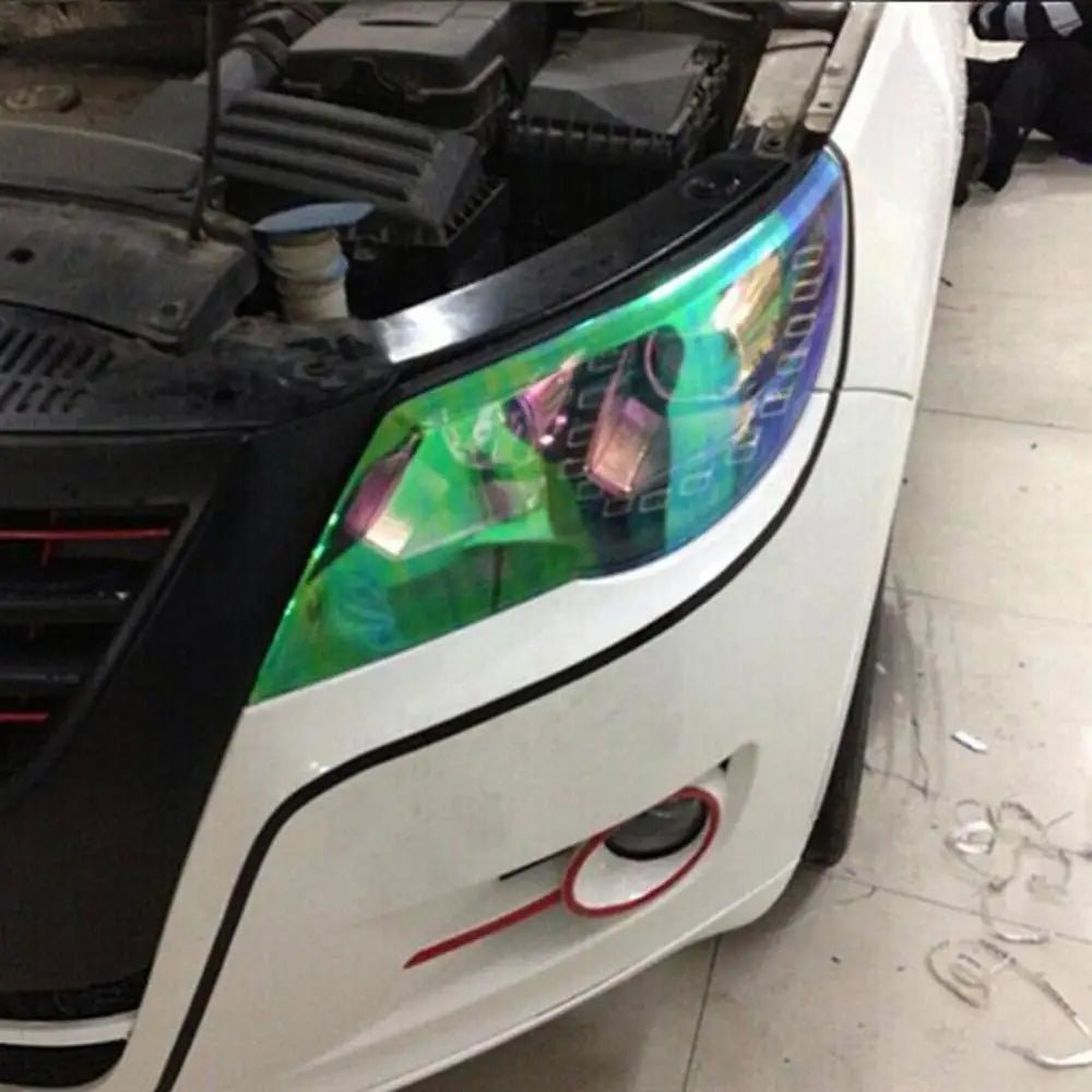 2024 New Shiny Car Light Headlight Taillight Tint Vinyl Film Sticker Sheet Fog Light Rear Lamp Matt Smoke Film 30x60cm - shift - knoobs