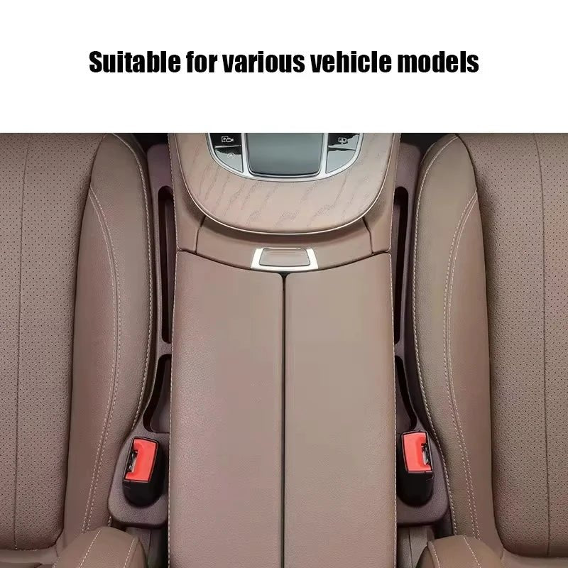2pc Car Seat Gap Filler Organizer Pu Waterproof Car Seat Gap Plug Strip with 2 Grooves Seat Gap Storage Auto Interior Accessorie - shift - knoobs