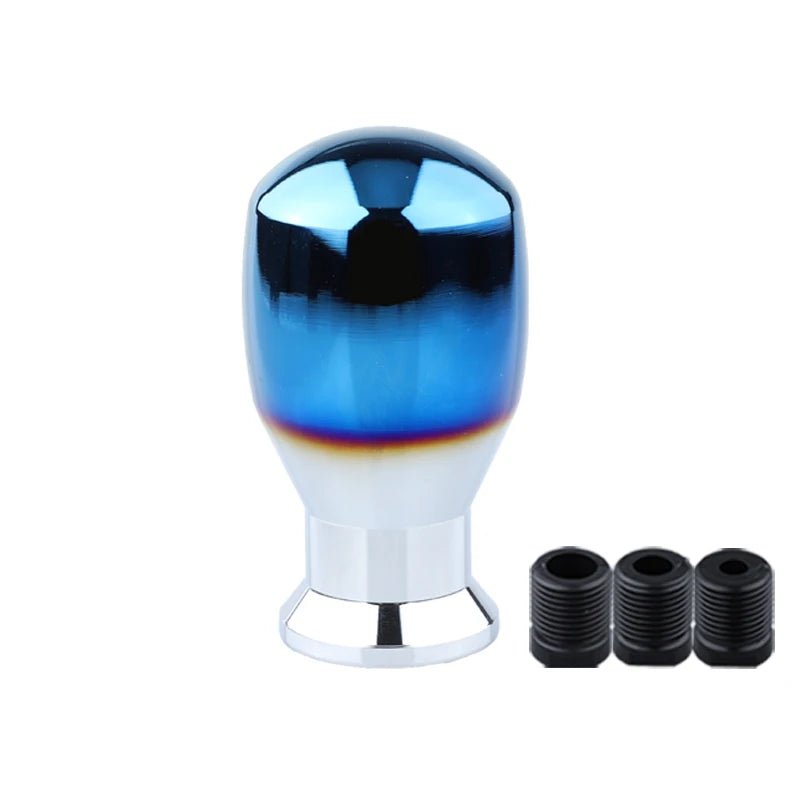3 universal fashion baked blue burn titanium aluminum sports racing interior accessories Shift knob shift lever head rod - shift - knoobs