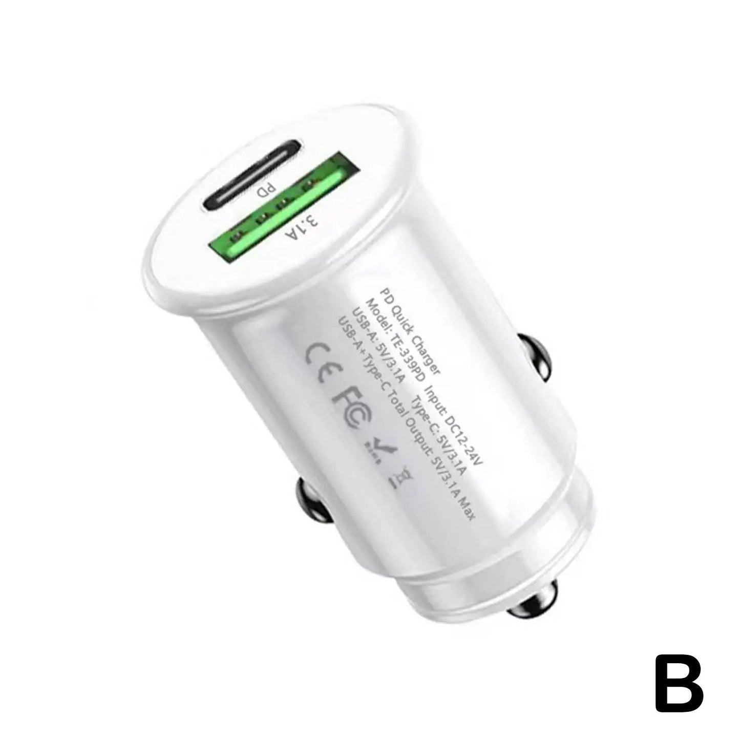 3.1A Fast Car Chargers USB PD Type C QC 3.0 Outlet Adapter Fast Charging For 12V 24V Car Truck Boat RV Motorcycle 12V/24V - shift - knoobs