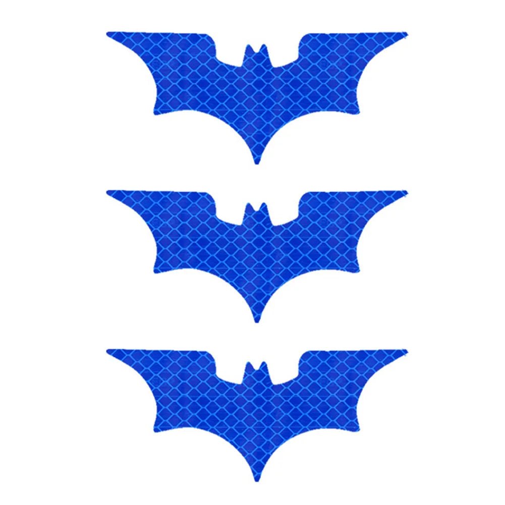 3Pcs/ Set Bat Car Reflective Sticker Electric Vehicle Warning Stickers Safely Night Helmet Decorative Decals Accessoire Voiture - shift - knoobs