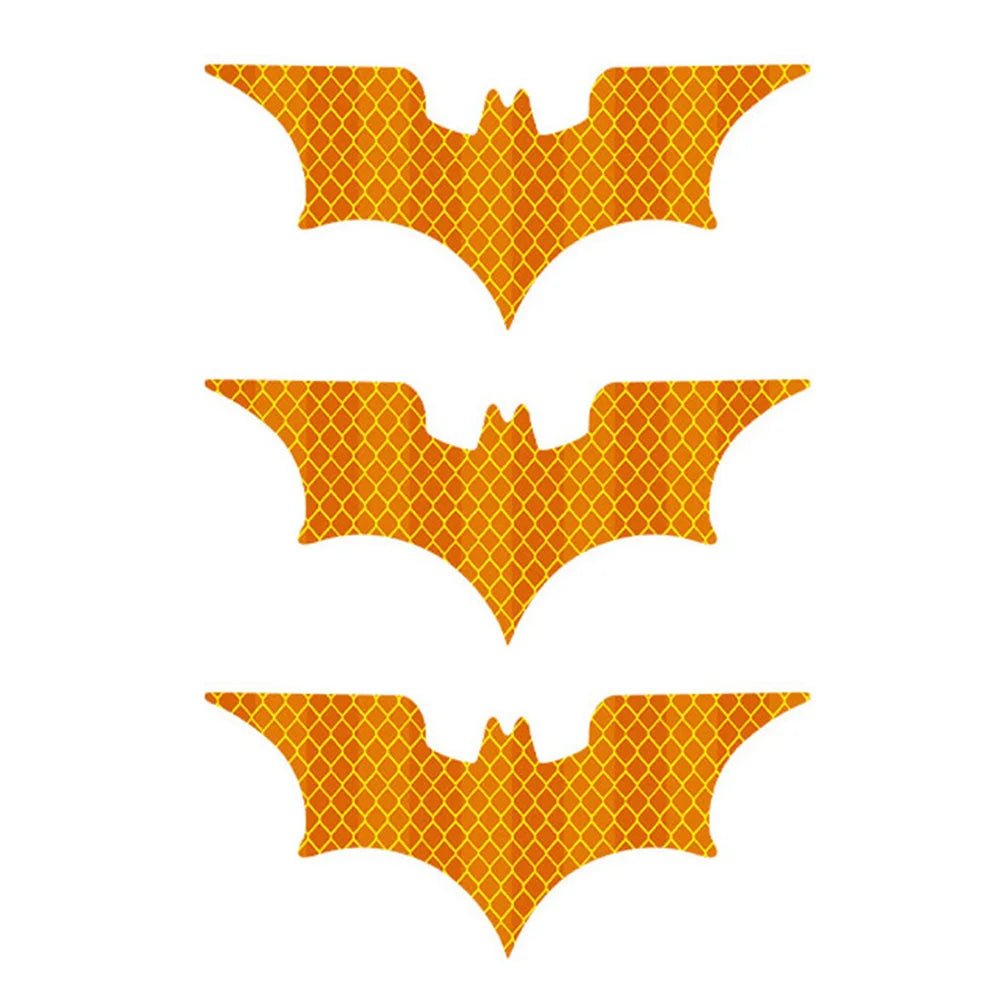 3Pcs/ Set Bat Car Reflective Sticker Electric Vehicle Warning Stickers Safely Night Helmet Decorative Decals Accessoire Voiture - shift - knoobs