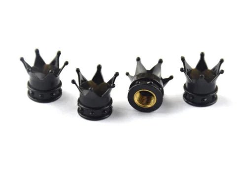 4 PCS Universal Crown Wheel Valve Covers Air Dustproof Waterproof Car Motorcycle Tyre Rim Covers Car Decoration Valve Caps - shift - knoobs
