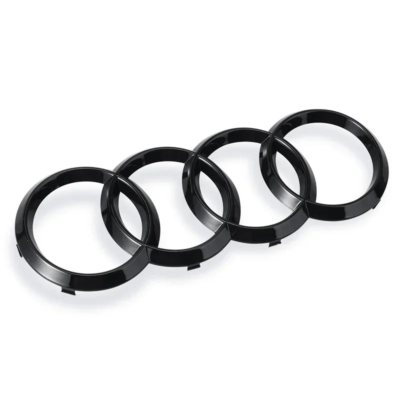 4 Ring ABS Car Hood Front Bonnet Grill Rear Trunk Emblem Logo Badge Sticker Decal For Audi A3 A4 A5 A6 A7 Q2 Q3 Q5 Q8 TT - shift - knoobs