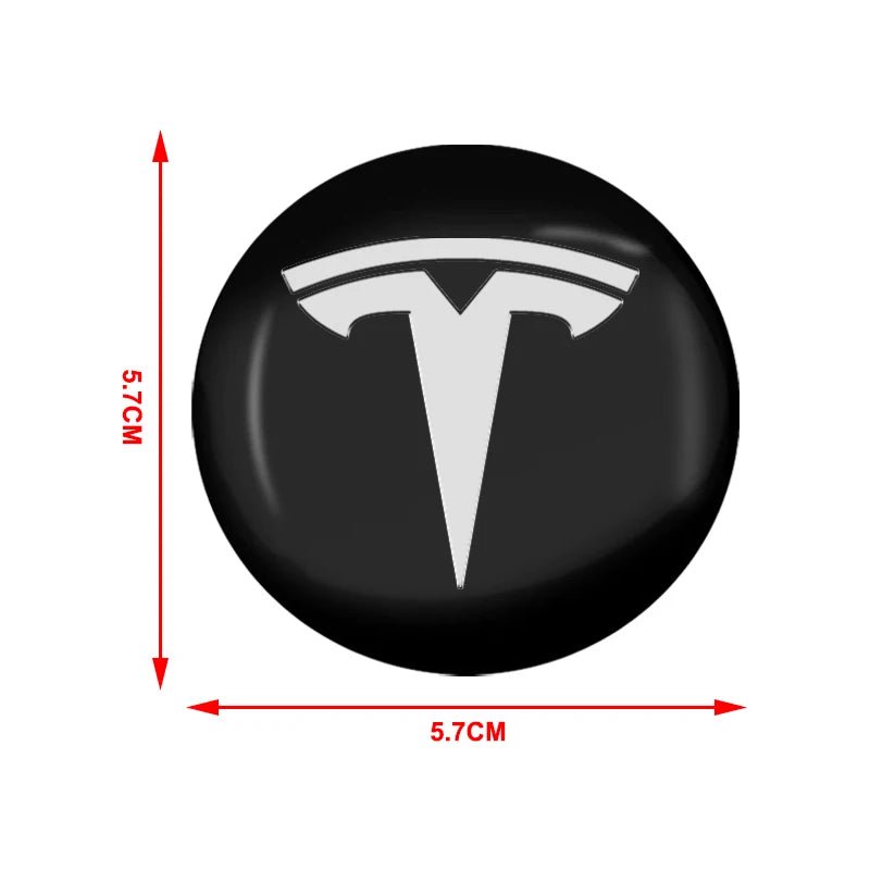 4Pcs 56mm Car Wheel Hub Center Cap Emblem Badge Stickers for Tesla Model 3 Model S X Y Roadster 2018 2019 2020 2021 Car Styling - shift - knoobs