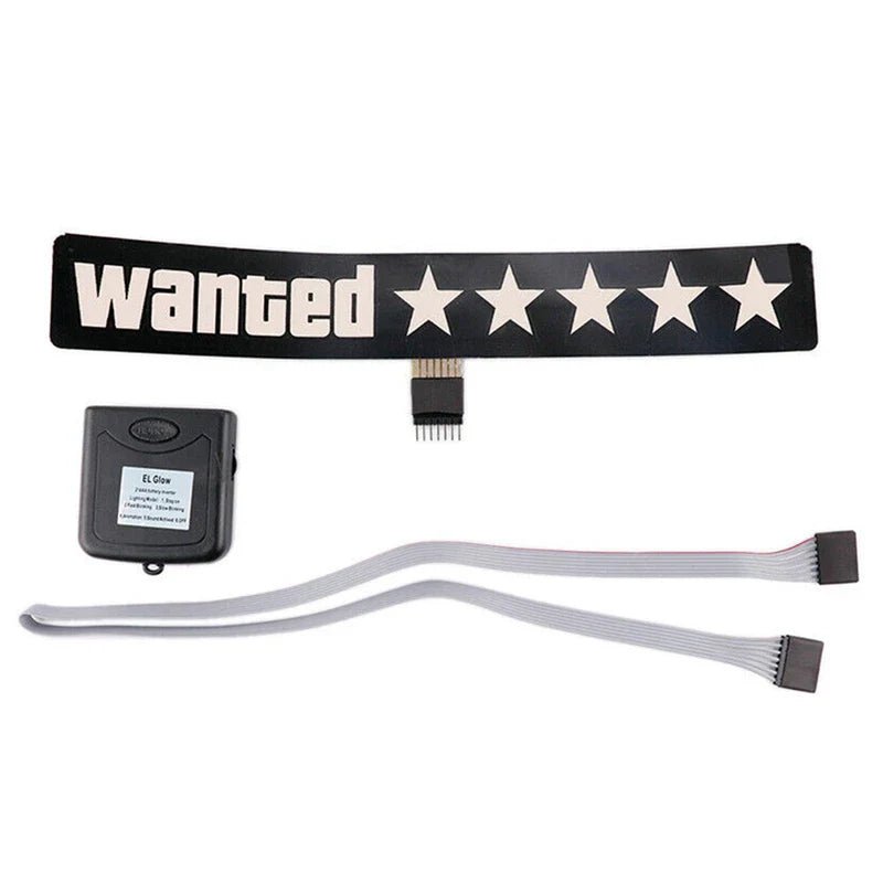 5 Stars Wanted Level Led Window/Windshield Sticker - shift-knoobs