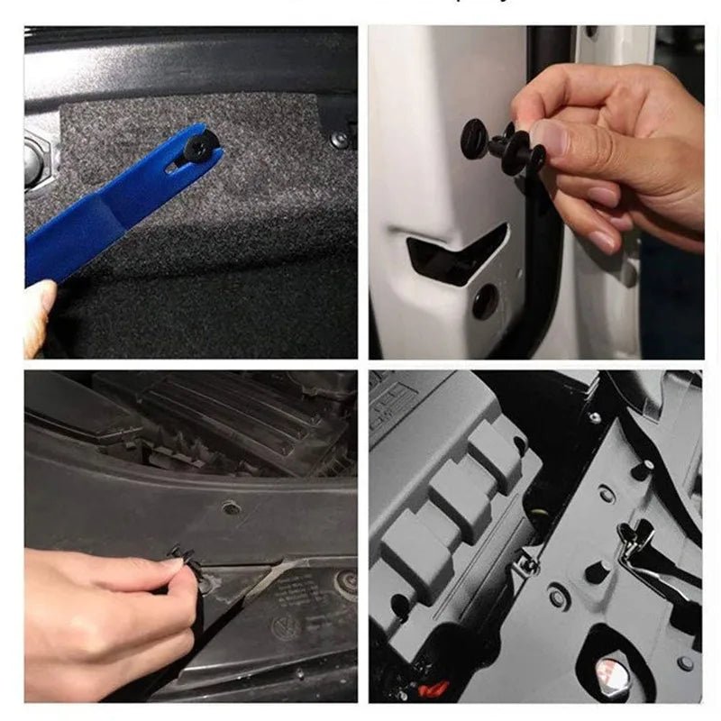 5/100pcs 8mm Plastic Rivets Fasteners Screw Car Bumper Fender Black Rivet Car Fastener Clips for Toyota Focus Kia Nissan Yamaha - shift - knoobs