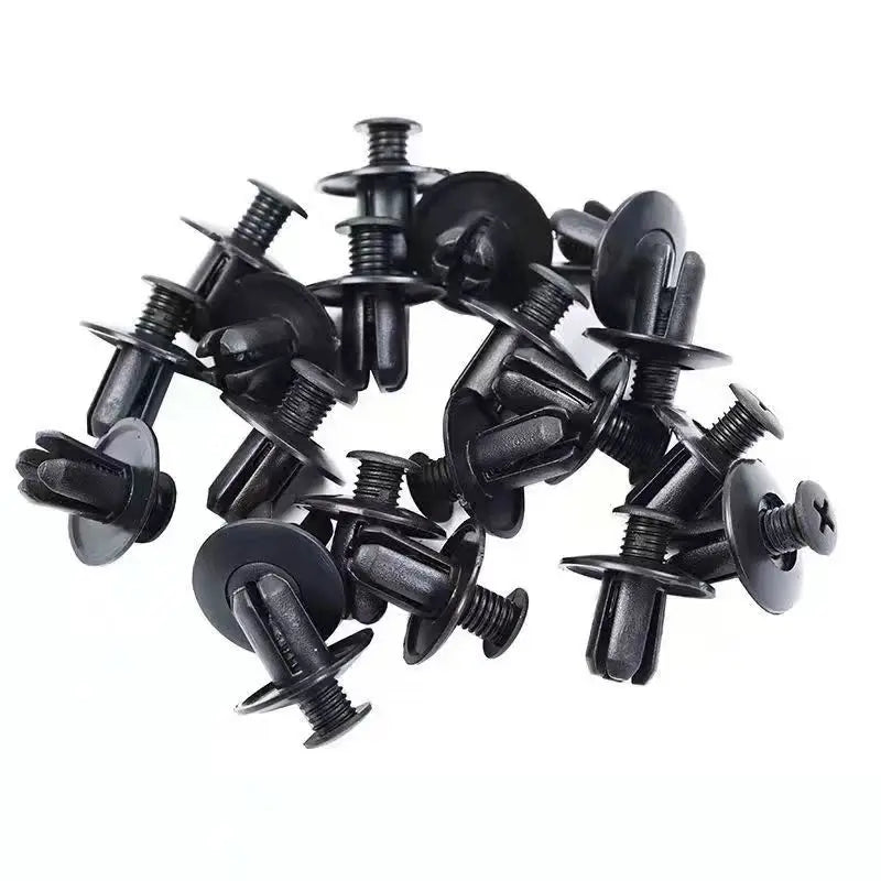 5/100pcs 8mm Plastic Rivets Fasteners Screw Car Bumper Fender Black Rivet Car Fastener Clips for Toyota Focus Kia Nissan Yamaha - shift - knoobs