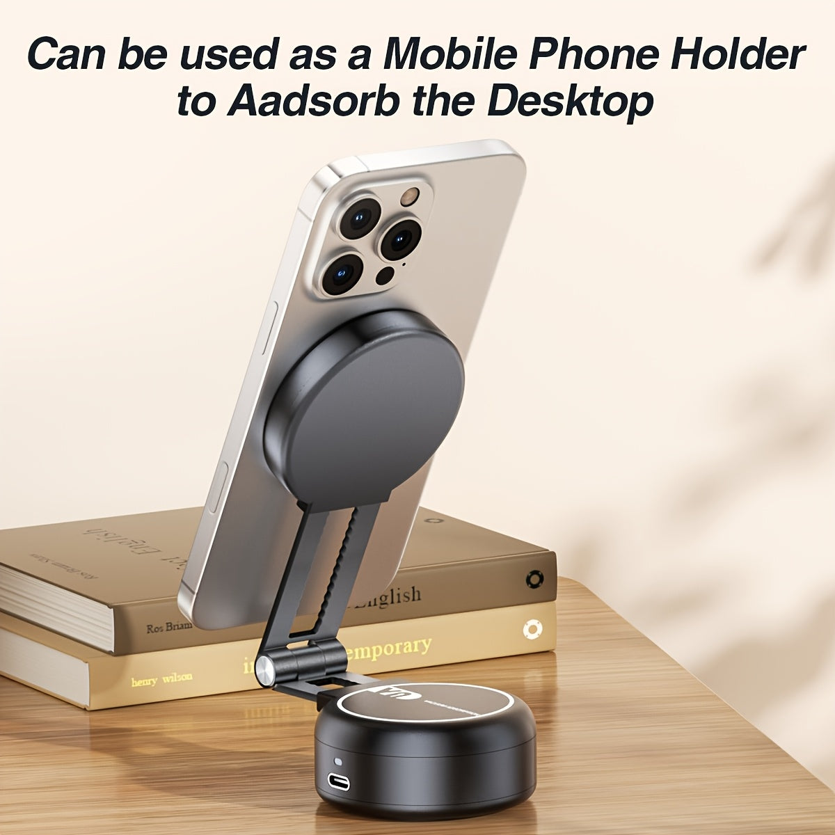 Car Mobile Phone Accessories, Car Mobile Phone Holder Base, Extendable, Electric Vacuum Suction Mobile Phone Holder, with Powerful Magnetic Suction Function, Free Magnetic Suction Accessories, Extended Connecting Rod, Automat