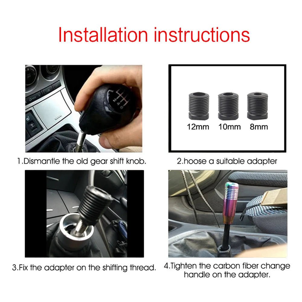 8.5cm Universal Car Aluminum Manual Gear Shift Knob Mugen Gear Shift Knob Stick Gear Shifter Gear Head Knob - shift - knoobs