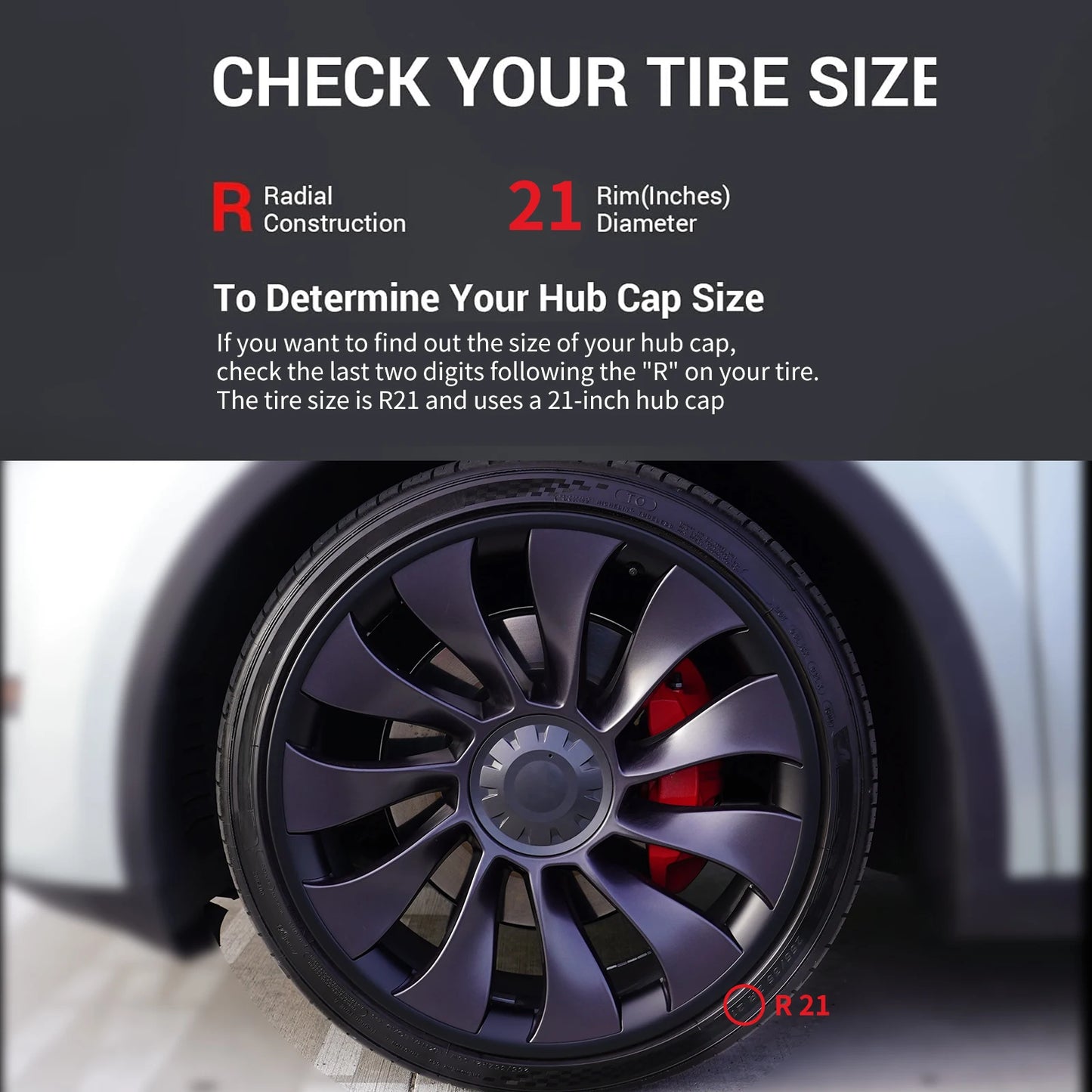 Model Y 2020-2024 Wheel Protector Design for Tesla Rim Protector 21 inch 4PCS Wheel Protector ABS Rim Protection Accessories
