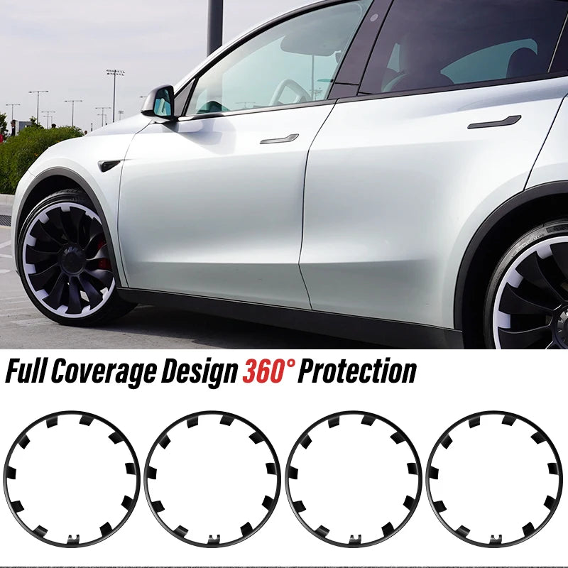 Model Y 2020-2024 Wheel Protector Design for Tesla Rim Protector 21 inch 4PCS Wheel Protector ABS Rim Protection Accessories