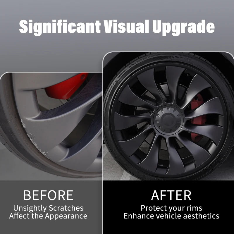 Model Y 2020-2024 Wheel Protector Design for Tesla Rim Protector 21 inch 4PCS Wheel Protector ABS Rim Protection Accessories