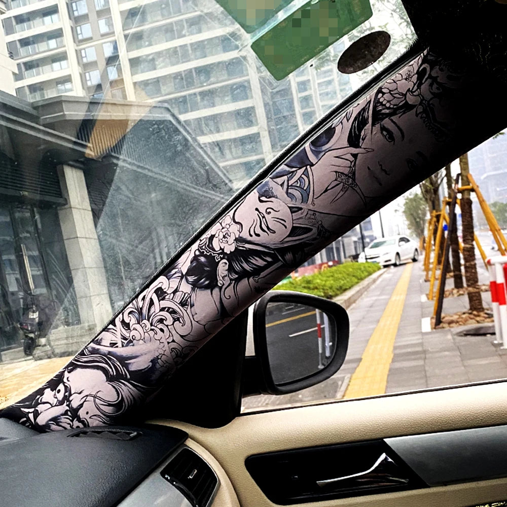 JDM car modification A-pillar self-adhesive adhesive sticker car sticker interior modification trendy car style