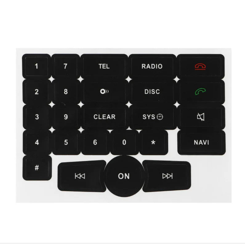 For Mercedes Benz GLK350 C Class CLS C218 SLK W172 W204 W212 W218 W207 W220 Black Car Button Repair Sticker Decals Stickers