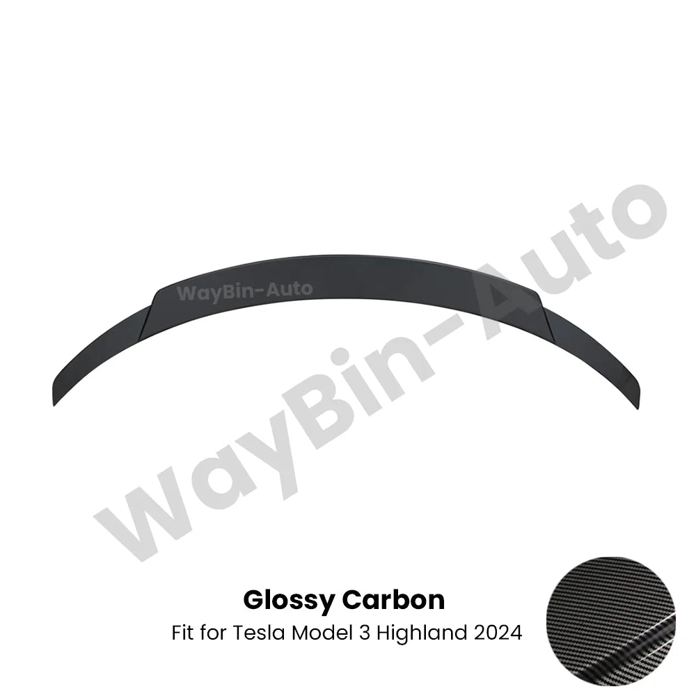 Fresh Aero For Tesla Model 3 Highland 2023-202 Body Kits Glossy Carbon Black Bumper Lip Rear Diffuser Spoiler Tuning Accessories