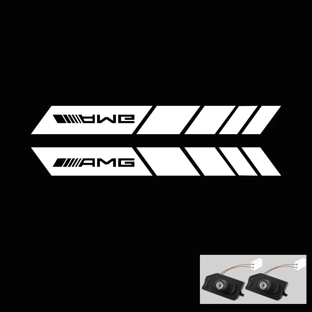 Car Dynamic Rearview Mirror Carpet Light Angel Wings Projection lamp For Mercedes benz W177 W247 W205 W222 GLA GLB GLC GLS EQC