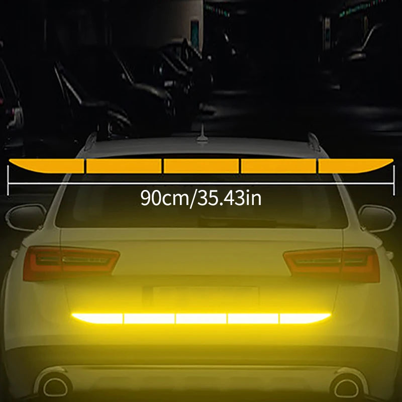 Fashion Car Sticker Reflective Warning Safety Tape Anti Collision Warn Reflective Sticker for Automobile Trunk Night Reflective