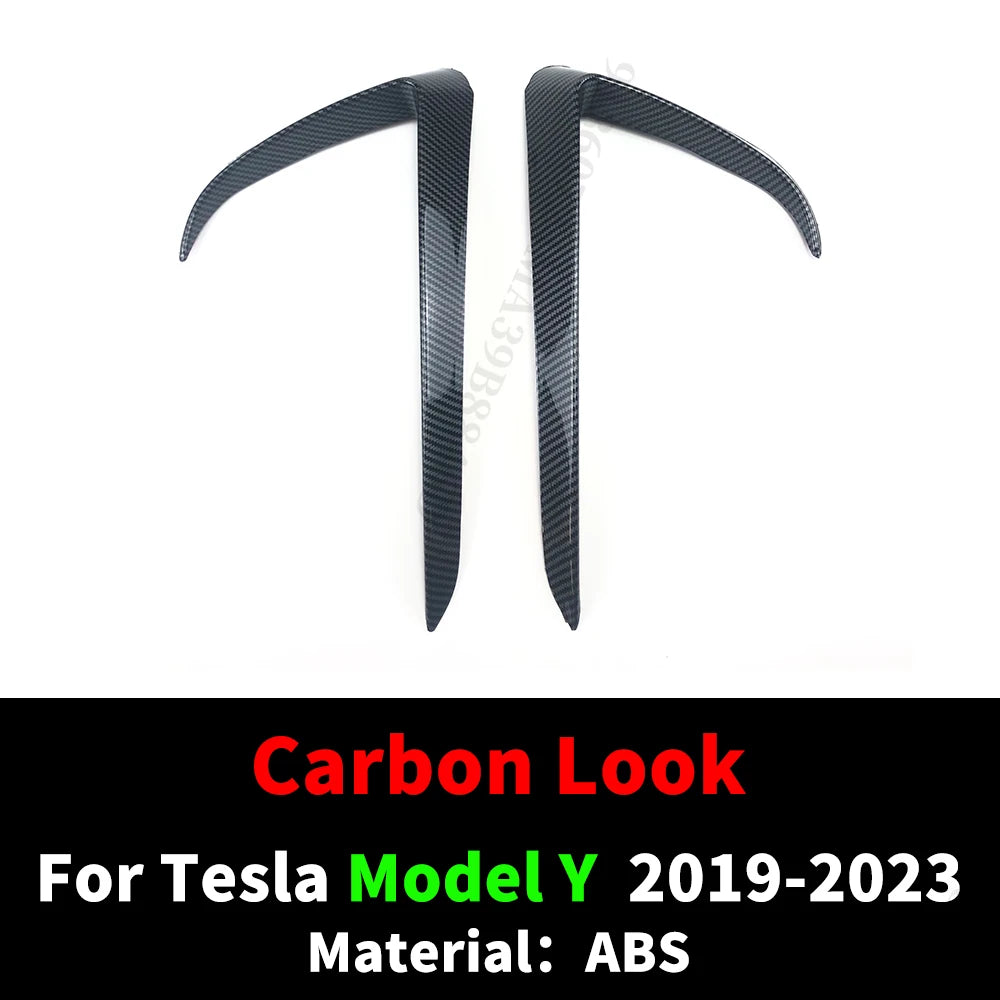 Body Kit Styling Decoration Front Fog Lamp Light Frame Trim Eyebrow Wind Splitter Spoiler For Tesla Model 3 Y 2016-2023 Tuning