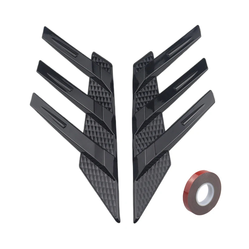 General Motors rear window side spoiler splitter triangle louver decorative side wing fender air vent modification