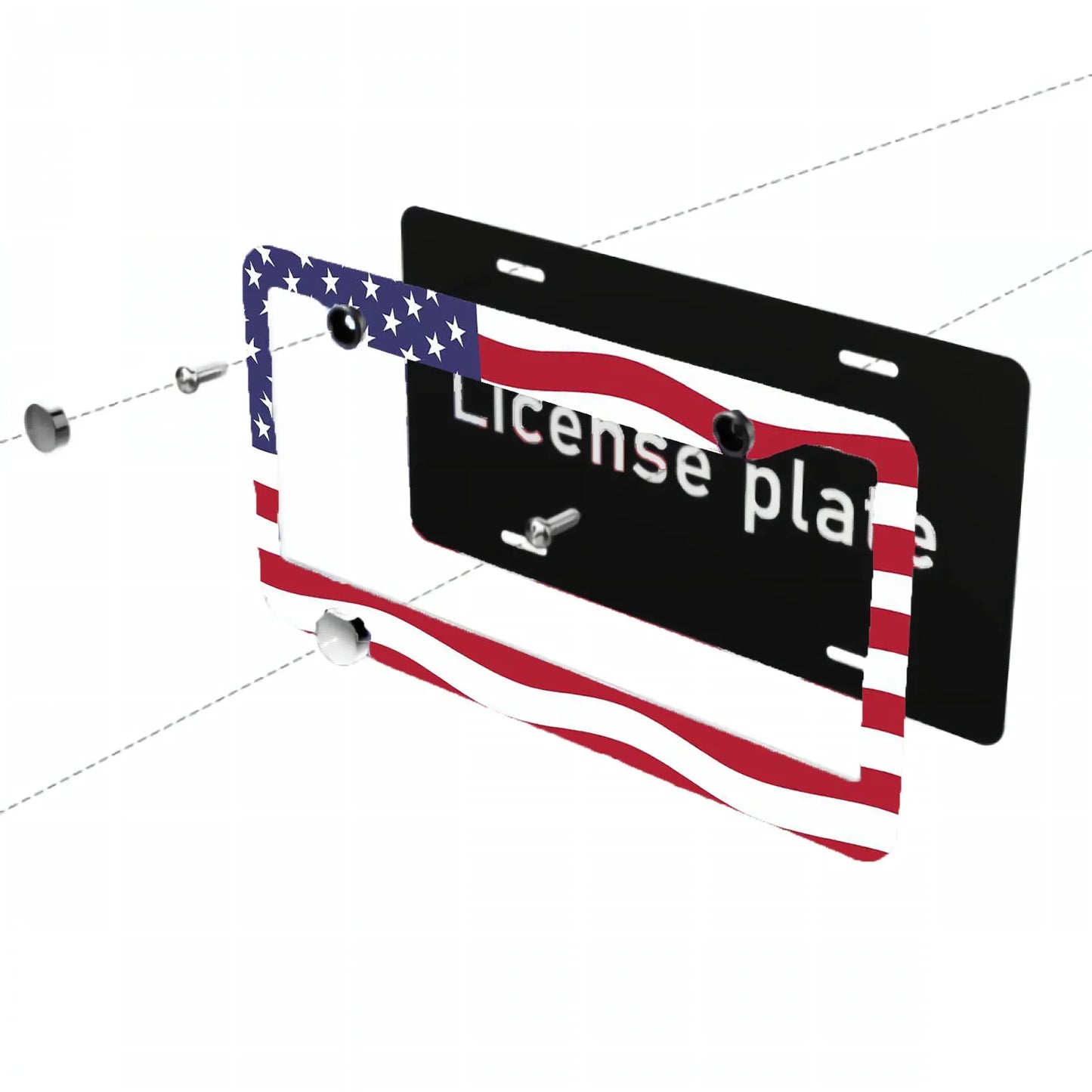 The license plate frame is suitable for the United States, Canada, Mexico