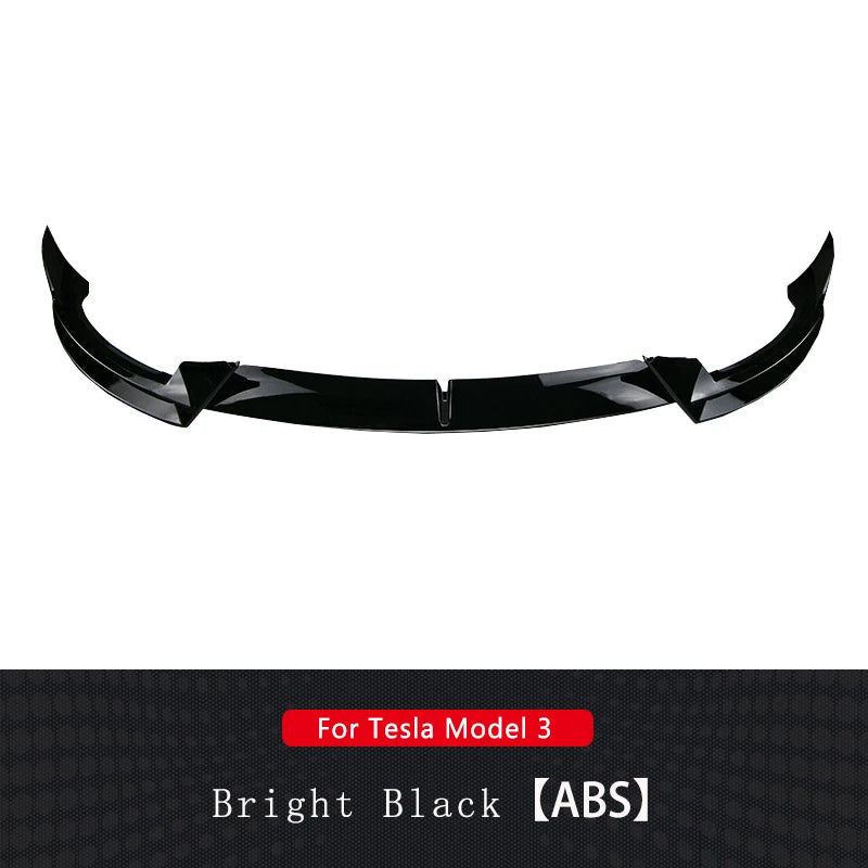 For 2021-2024 Tesla Model 3/Y Deflector Front Bumper Lip Chin Guard Trim Styling Cover Modified Body Kit Diffuser Accessories