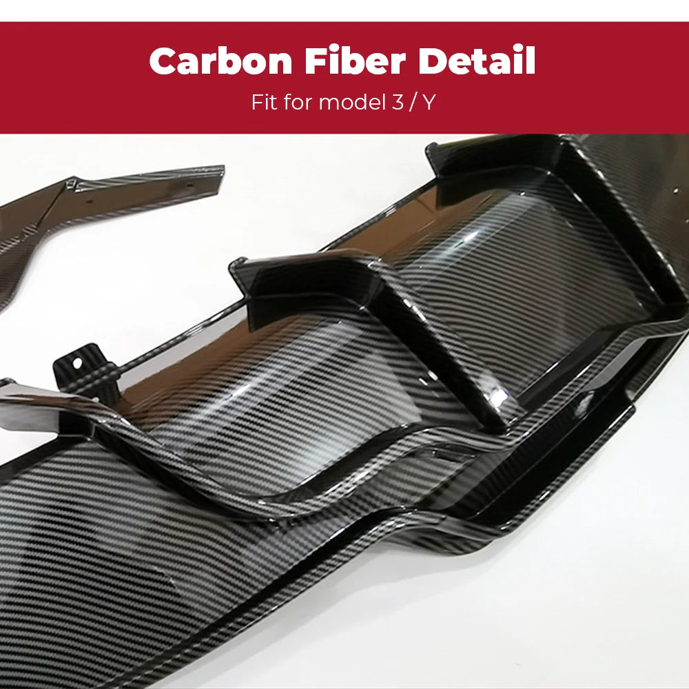 Modely 2023 Rear Diffuser Fast Aero Kits Bumper Lip Chin Body Kit Deflector Tuning Accessories For Tesla Model 3 Y 2017- 2023