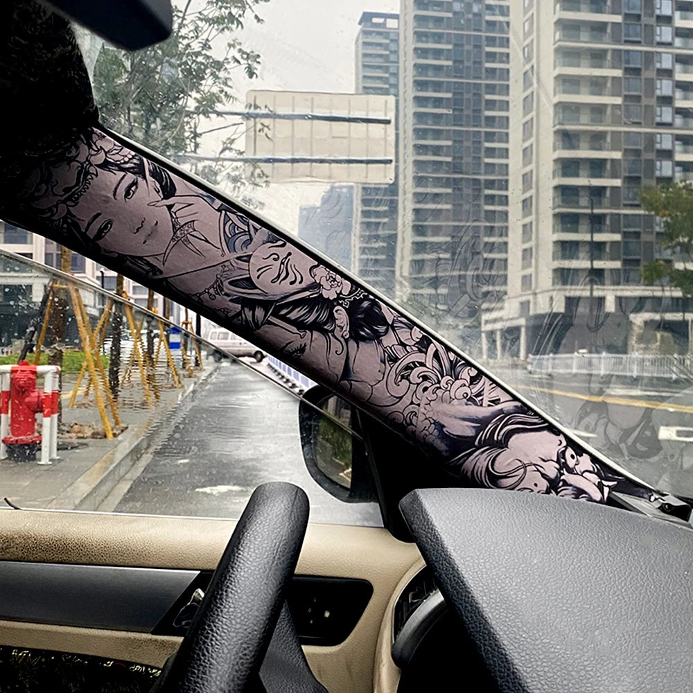 JDM car modification A-pillar self-adhesive adhesive sticker car sticker interior modification trendy car style
