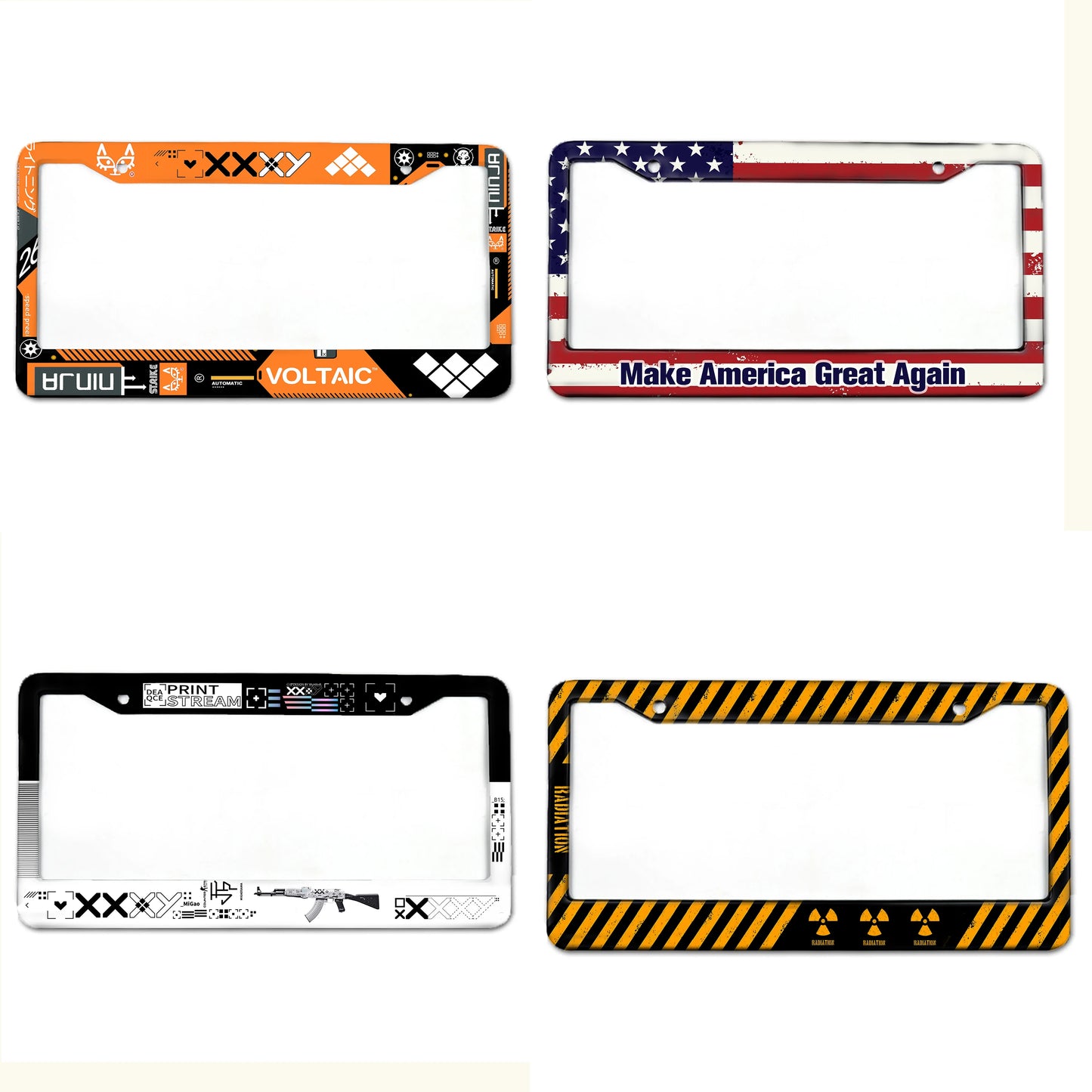 The license plate frame is suitable for the United States, Canada, Mexico