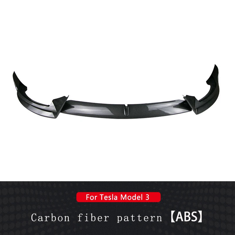 For 2021-2024 Tesla Model 3/Y Deflector Front Bumper Lip Chin Guard Trim Styling Cover Modified Body Kit Diffuser Accessories