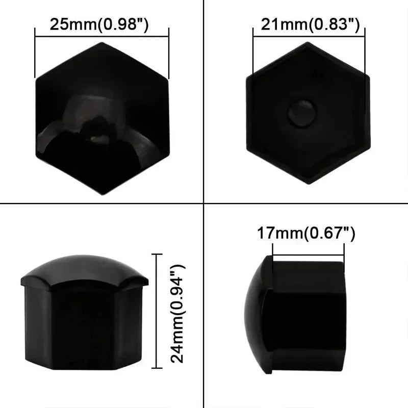 17mm/19mm/21mm 20Pcs Car Wheel Nut Caps Protection Covers Caps Auto Hub Screw Cover Tire Bolt Nut Cap Tyre Decoration Anti-Rust