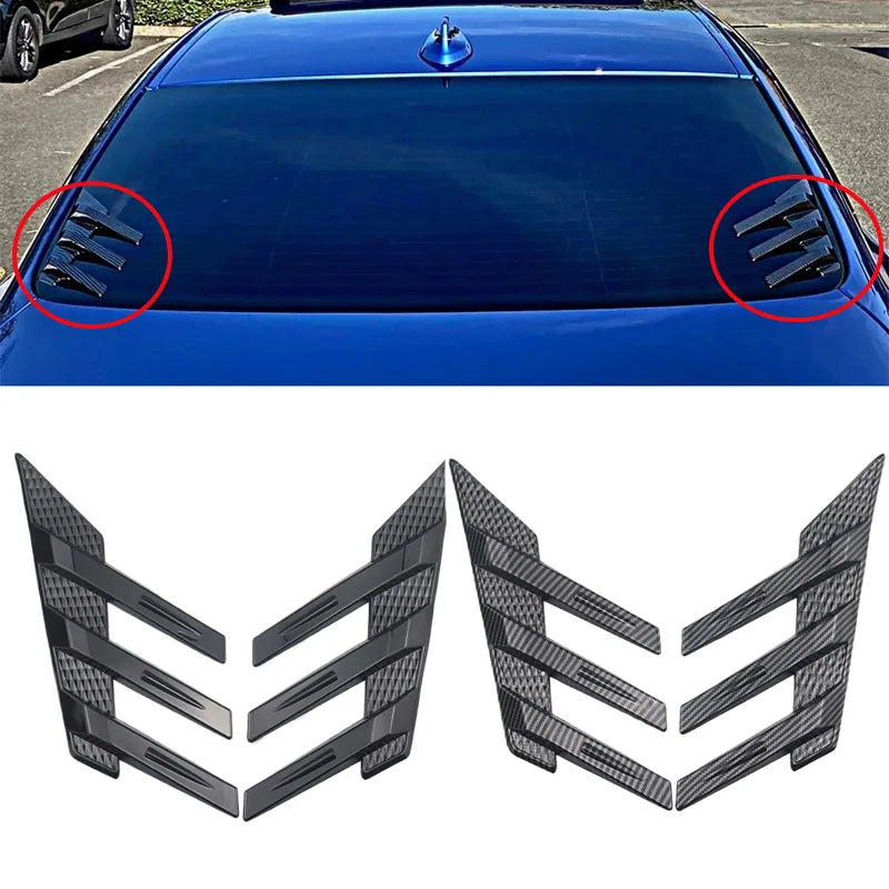 General Motors rear window side spoiler splitter triangle louver decorative side wing fender air vent modification