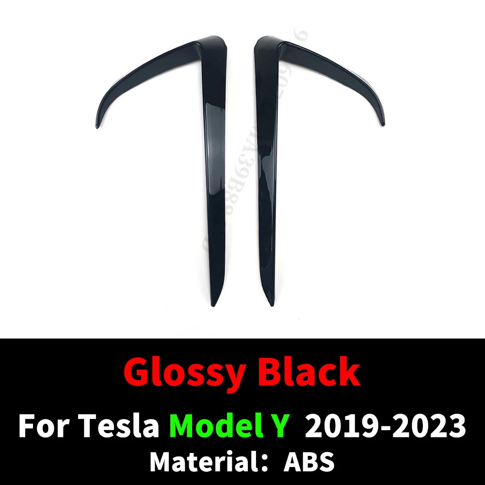 Body Kit Styling Decoration Front Fog Lamp Light Frame Trim Eyebrow Wind Splitter Spoiler For Tesla Model 3 Y 2016-2023 Tuning