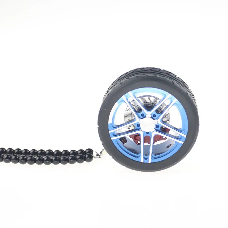 Car Mirror Rearview Pendant Auto Interior Decor Pendants Aluminum Wheel With Shock Absorber Ornament Hanging Accessories
