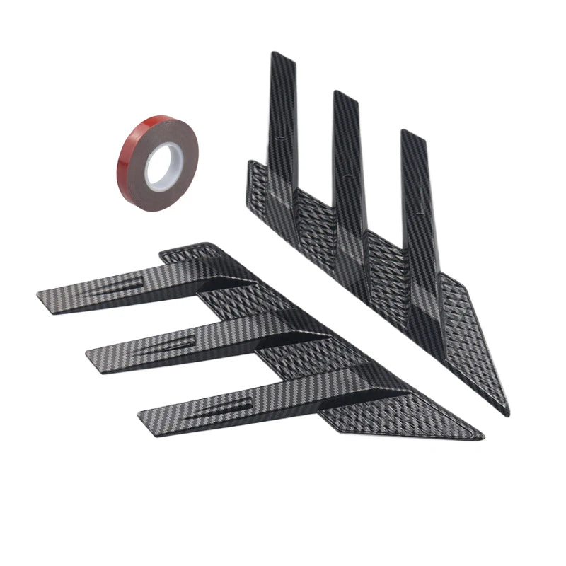 General Motors rear window side spoiler splitter triangle louver decorative side wing fender air vent modification
